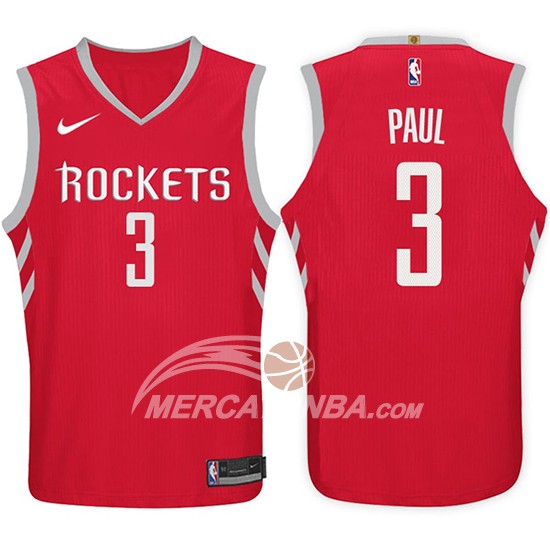 Maglia NBA Chris Paul Houston Rockets 2017-18 Rosso